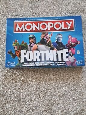 Monopoloy Fortnite Board Game Complete Game English French Edition Hasbro